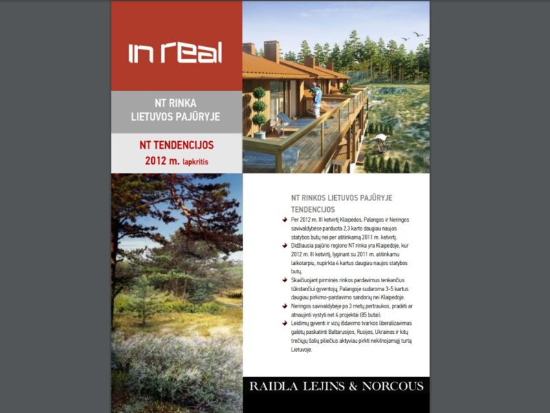 NT rinka Lietuvos pajūryje (Iš ciklo "Inreal NT rinkos tendencijos")